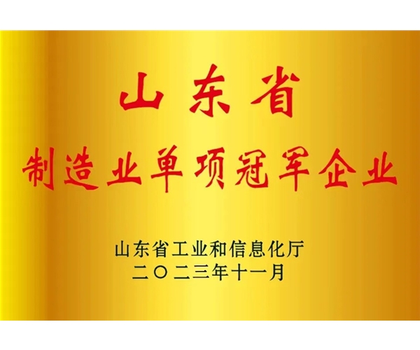 山东省制造业单项冠军企业