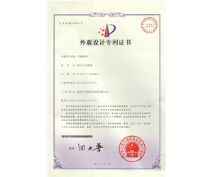 Egg box cushion appearance design patent certificate