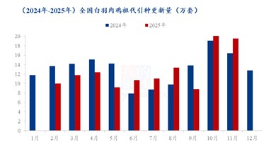 2025白羽肉鸡上游数据透视--祖代引种更新同比下滑，怙恃代销量逆势上扬